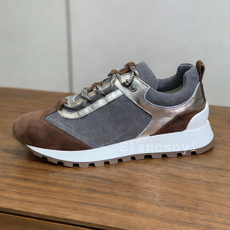 Sneakers Women Lace Up String  - đánh giá và giá Knit Fabric Lace Up Sneakers