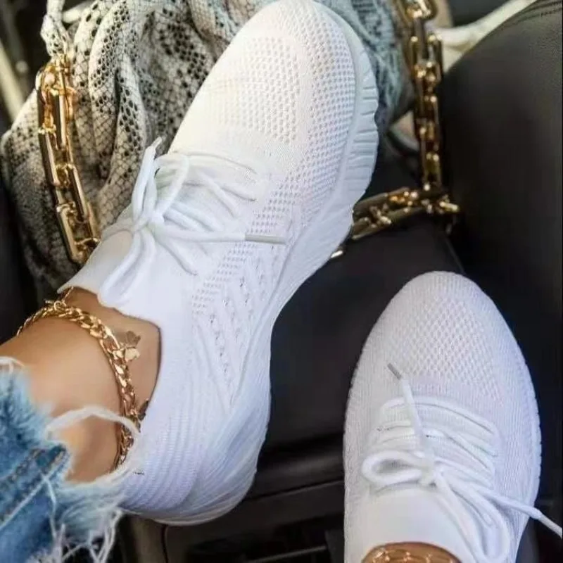 Women's Casual Knit Sneakers B - đánh giá và giá Knit Fabric Lace Up Sneakers