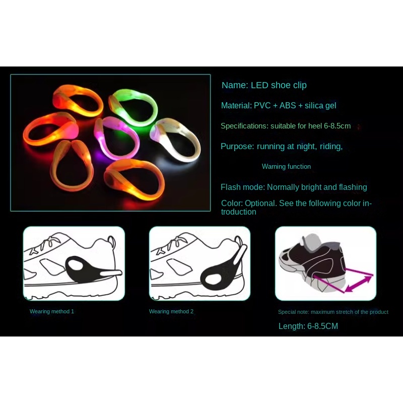 2024 Luminous Shoe Clip Light  - đánh giá và giá Reflective Night Running Shoes
