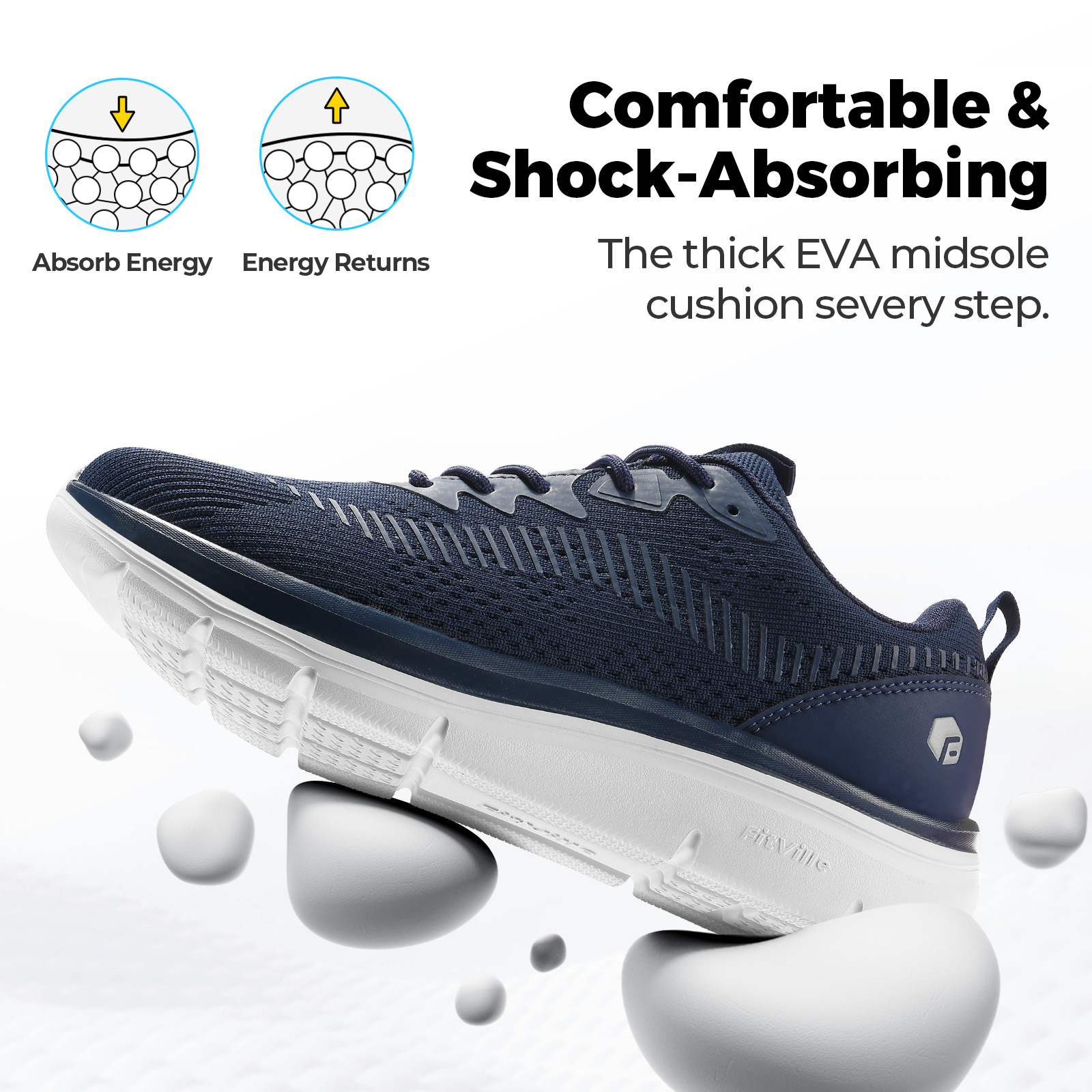 FitVille Men's Walking Shoes L - đánh giá và giá Breathable Mesh Athletic Shoes