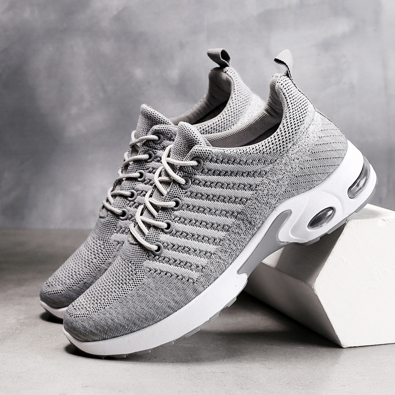 Men's Sneakers Knit Shoes Fash - đánh giá và giá Knit Fabric Lace Up Sneakers